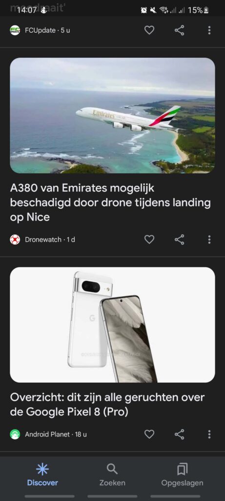 Scoren met Google Discover 4 Google Discover feed