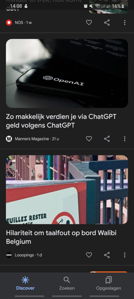 Scoren met Google Discover 1 Google Discover nieuws